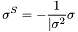\[ {\bf \sigma}^{S} = -\frac{1}{|{\bf \sigma}^{2}}{\bf \sigma} \]