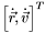 $\left[\dot{\vec{r}},\dot{\vec{v}}\right]^{T}$